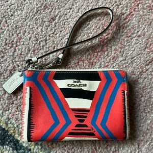 Coach Fire Dance vintage wristlet painted vibrant design